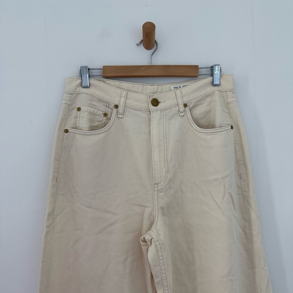 Rag & Bone ecru Sofie high-rise wide-leg jeans - size 30 - Picture 5 of 8